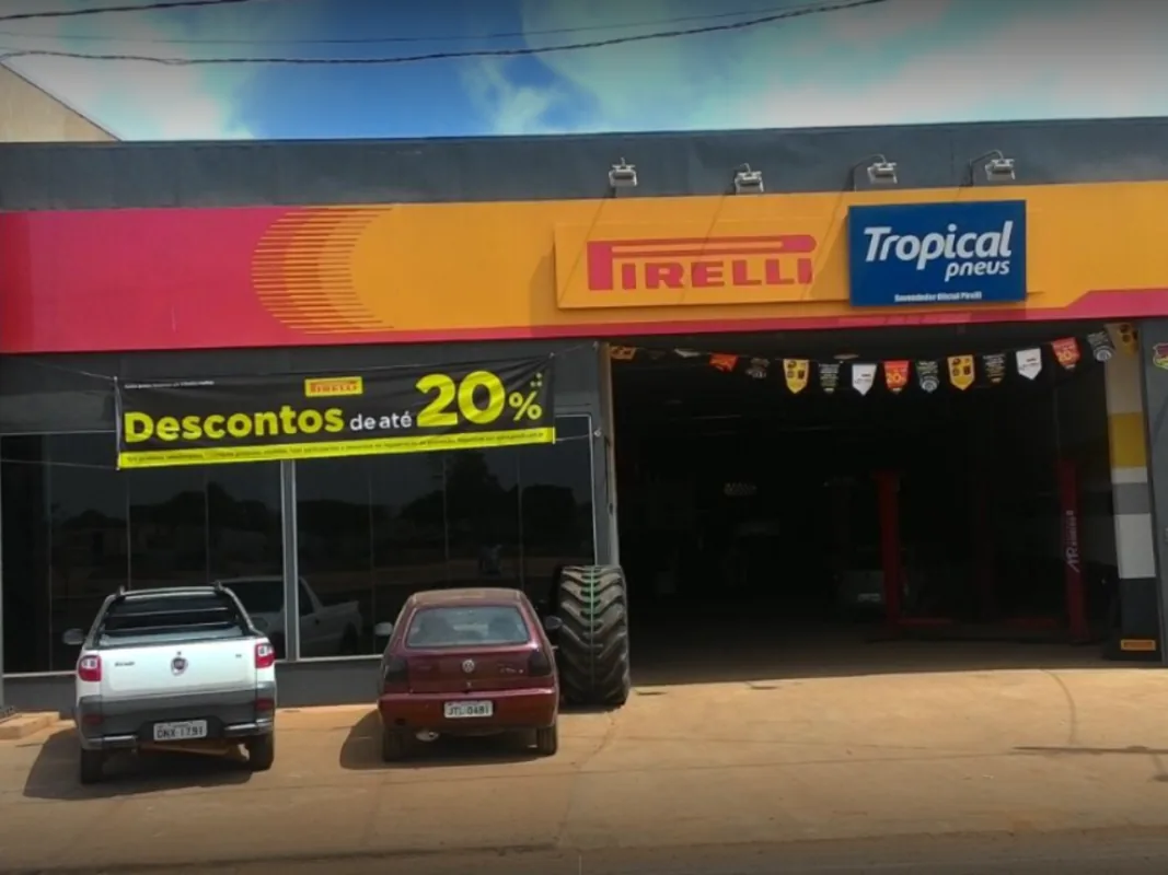 Fachada da loja Tropical Pneus - CONFRESA